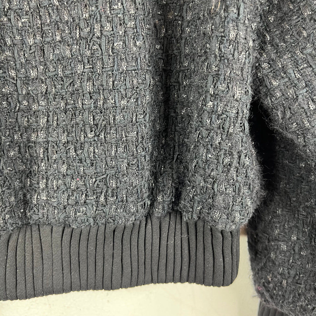 Chanel 22A Tweed Embellished Zip Up Jacket