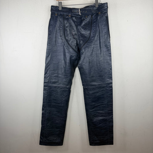 Martine Rose Calf Skin Leather Moto Pants