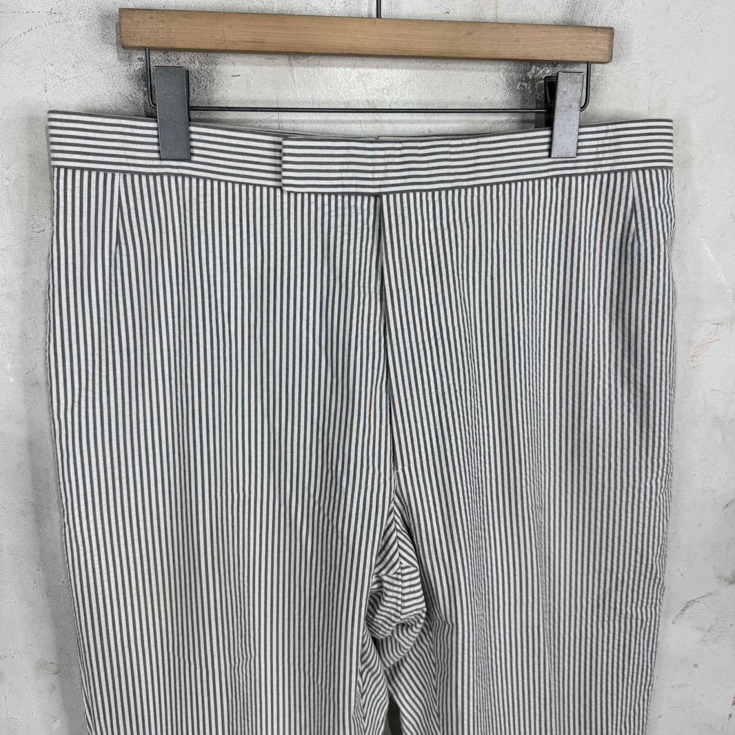 Thom Browne Striped Seersucker 2 Piece Suit