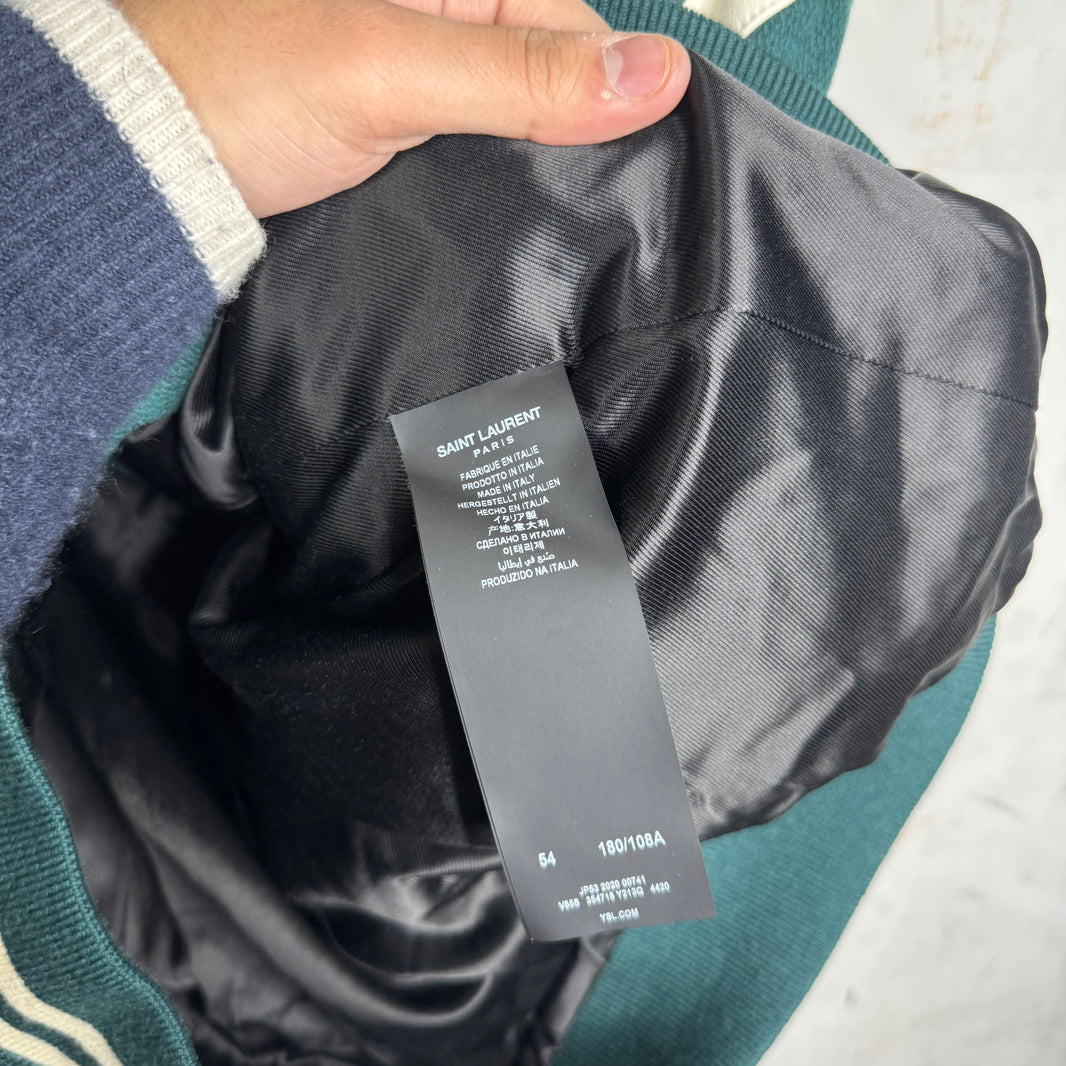 Saint Laurent Eagles Green Teddy Jacket