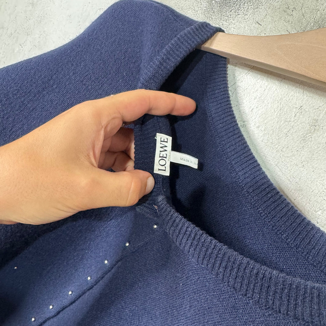Loewe Double Faced Wool Blend Runway Cardigan