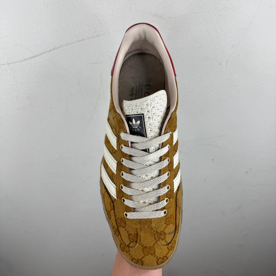 Gucci Adidas Brown Monogram Gazelle Sneakers