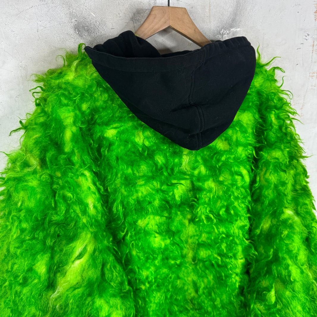 Balenciaga Mohair Hooded Floor Length Jacket