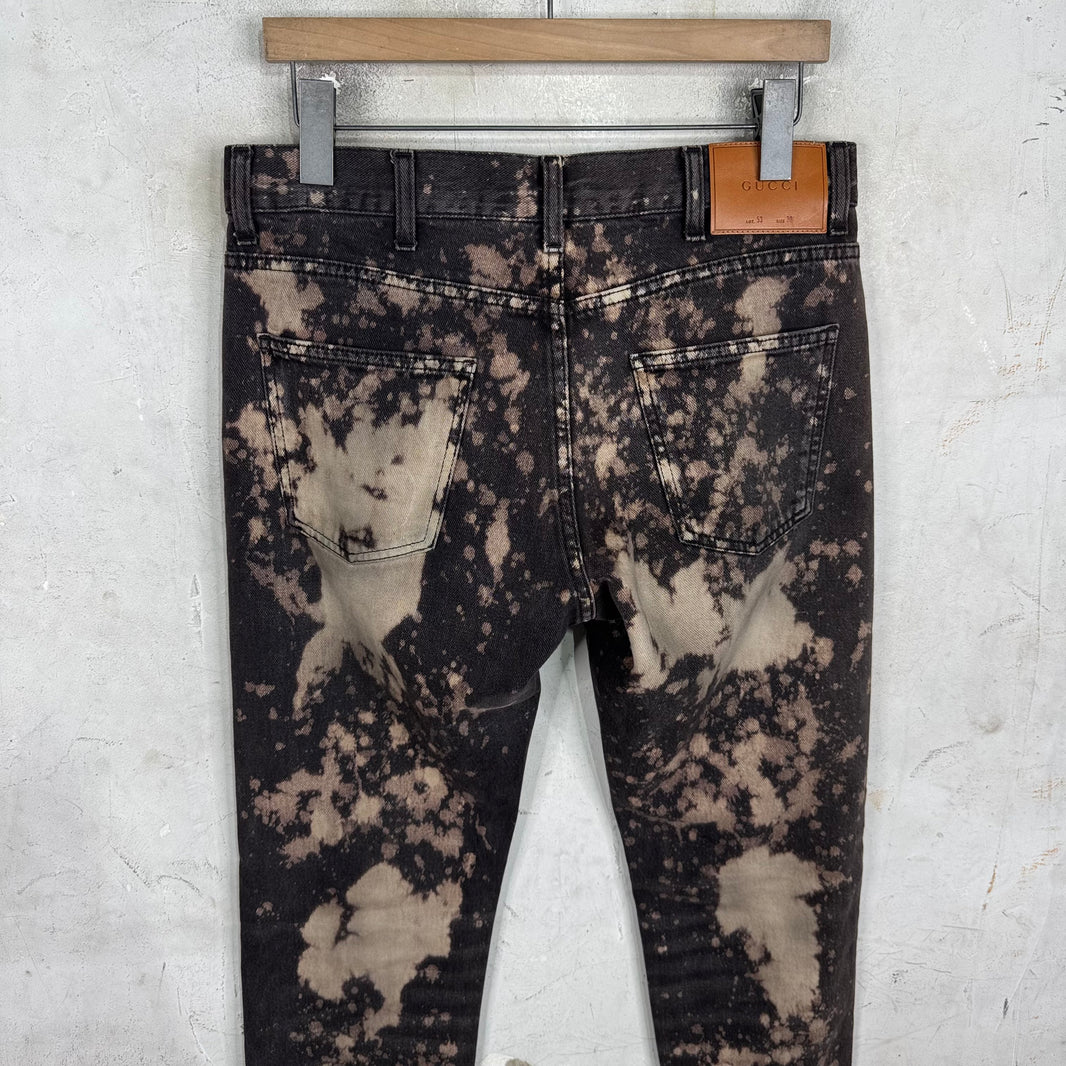 Gucci Bleached Splatter Jeans