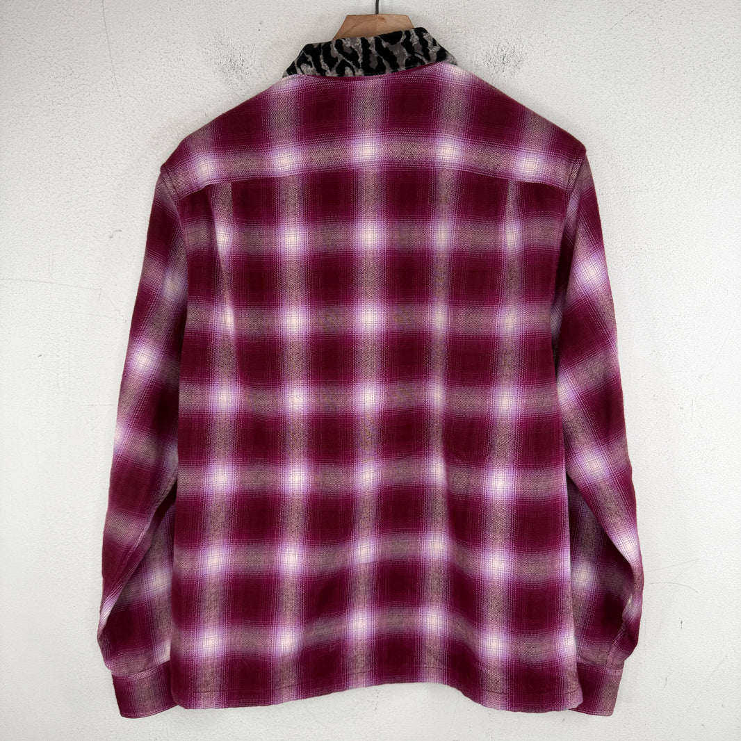 Supreme Shadow Plaid Leopard Collar Flannel