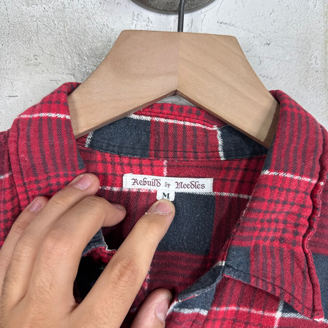 Needles Rebuilt Red Plaid Flannel