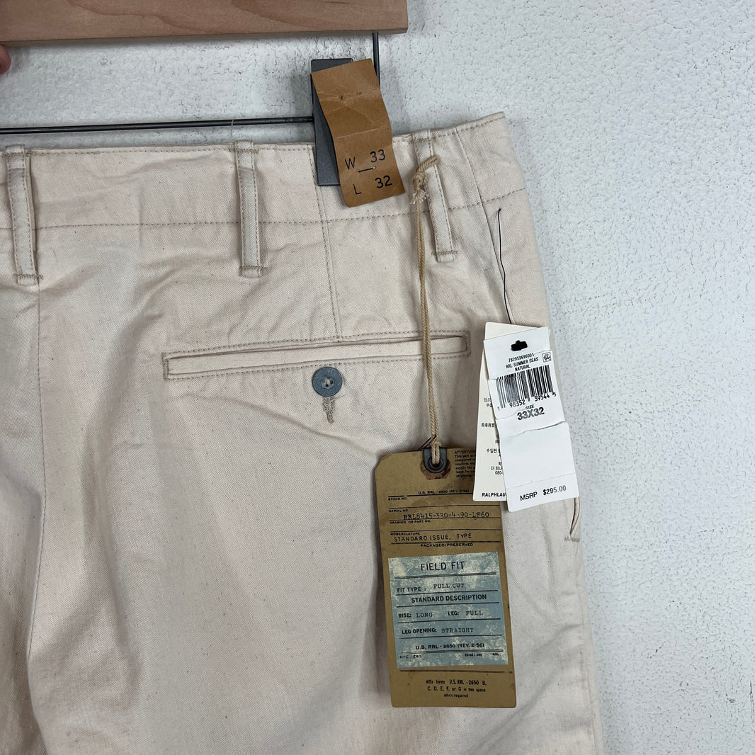 RRL Off White General Purpose Fatigue Trousers