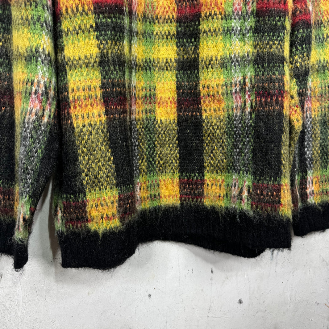 Supreme Plaid Brushed Mohair Sweater