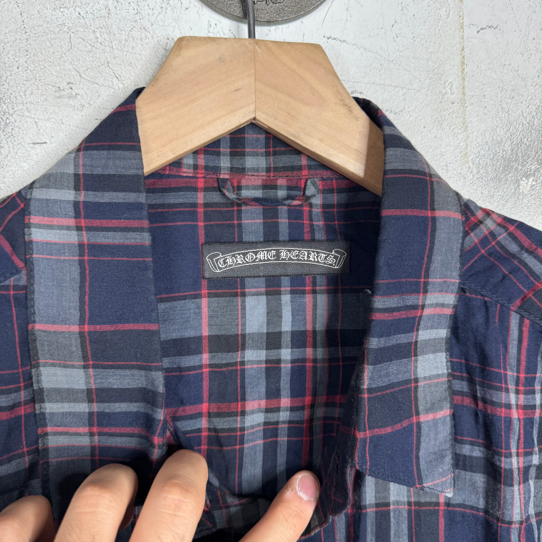 Chrome Hearts Thin Plaid Fleur Flannel