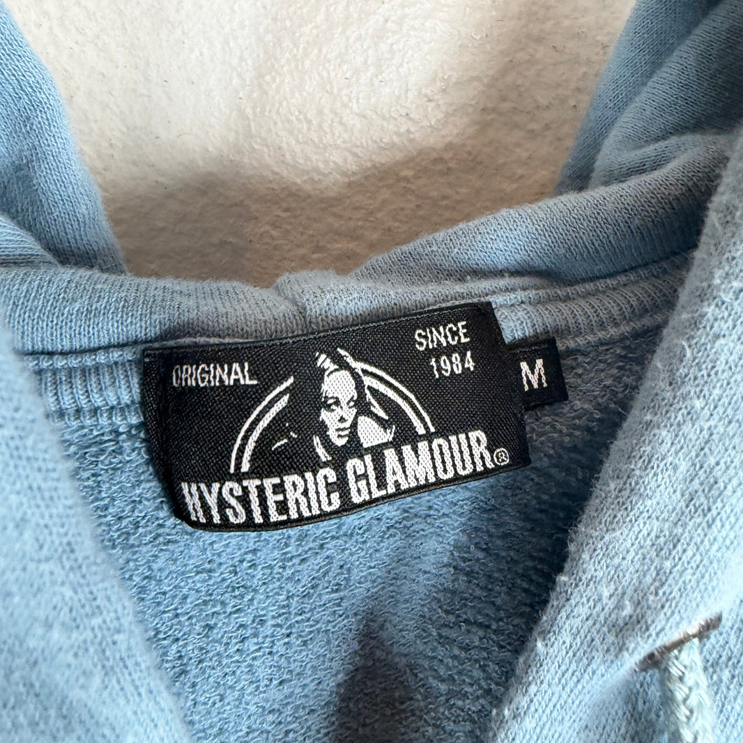 Hysteric Glamour Light Blue Star Zip-Up Hoodie