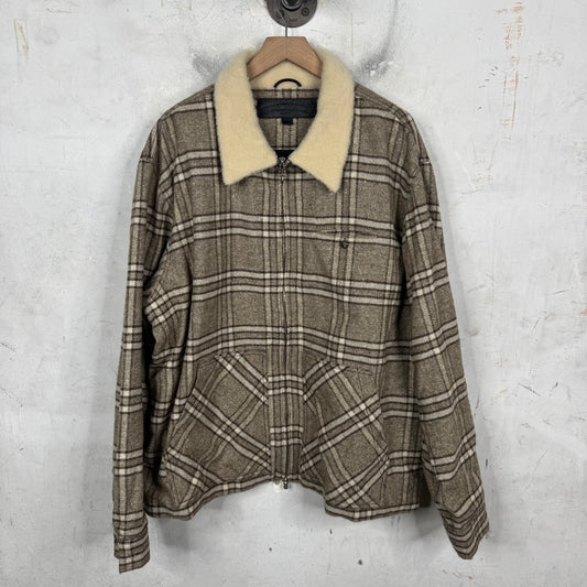 Chrome Hearts Sherpa Collared Flannel Work Jacket