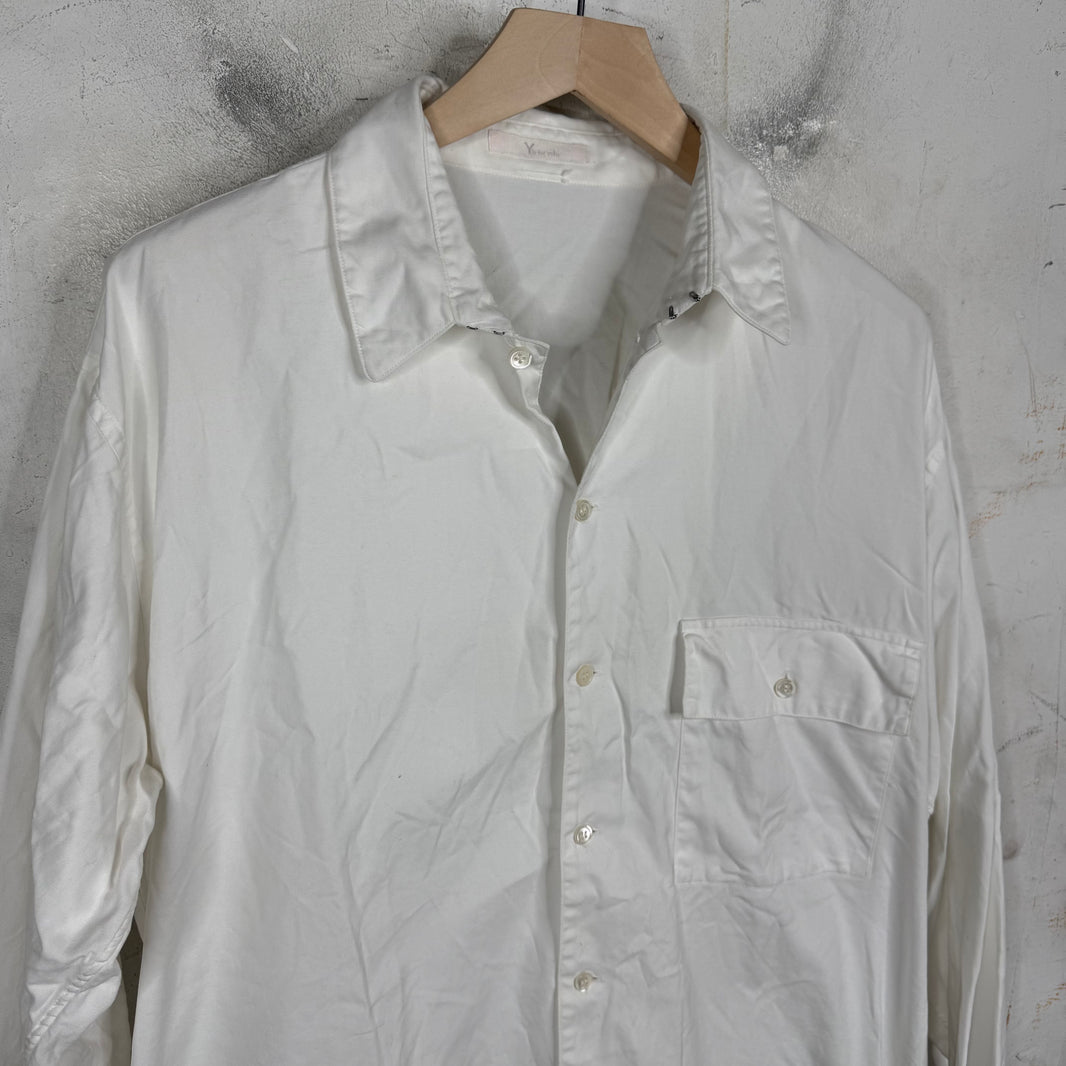 Ys For Men White Button Up Shirt