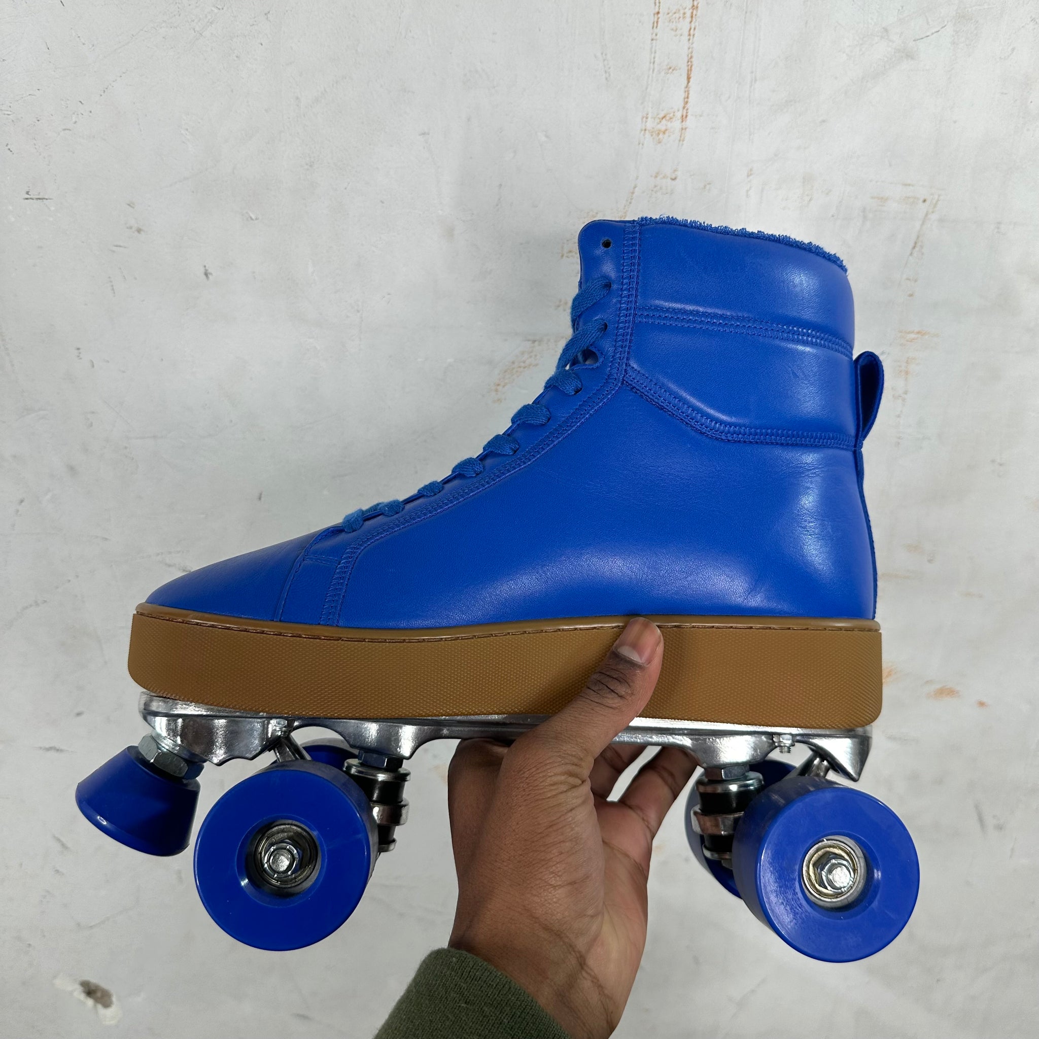 Bottega Veneta Blue Leather Rollerblades