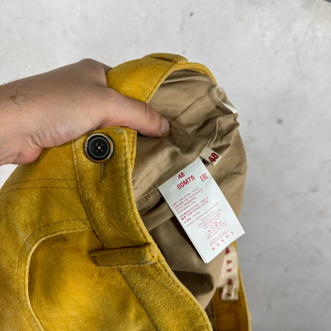 Marni Suede Flared Bootcut Pants