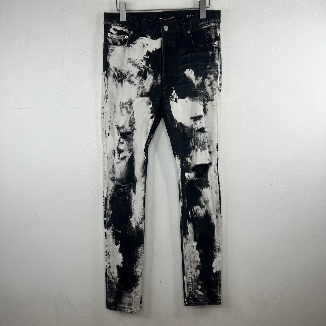 Saint Laurent D13 Bleach Crash Jeans