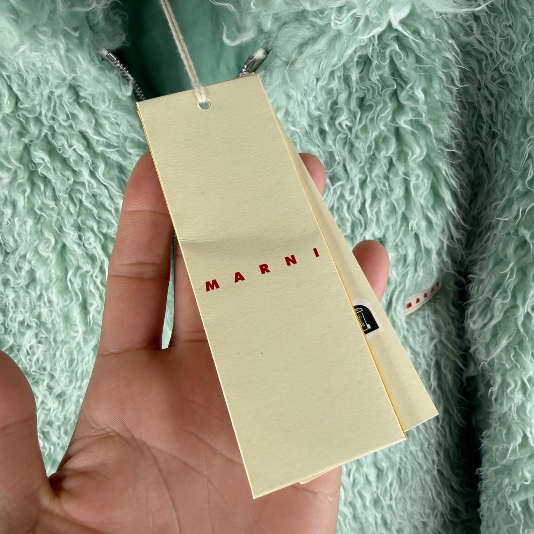Marni Green Shaggy Jacket