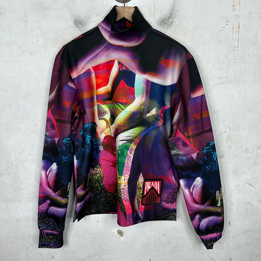Prada ‘19 Psychedelic Back Zip Shirt