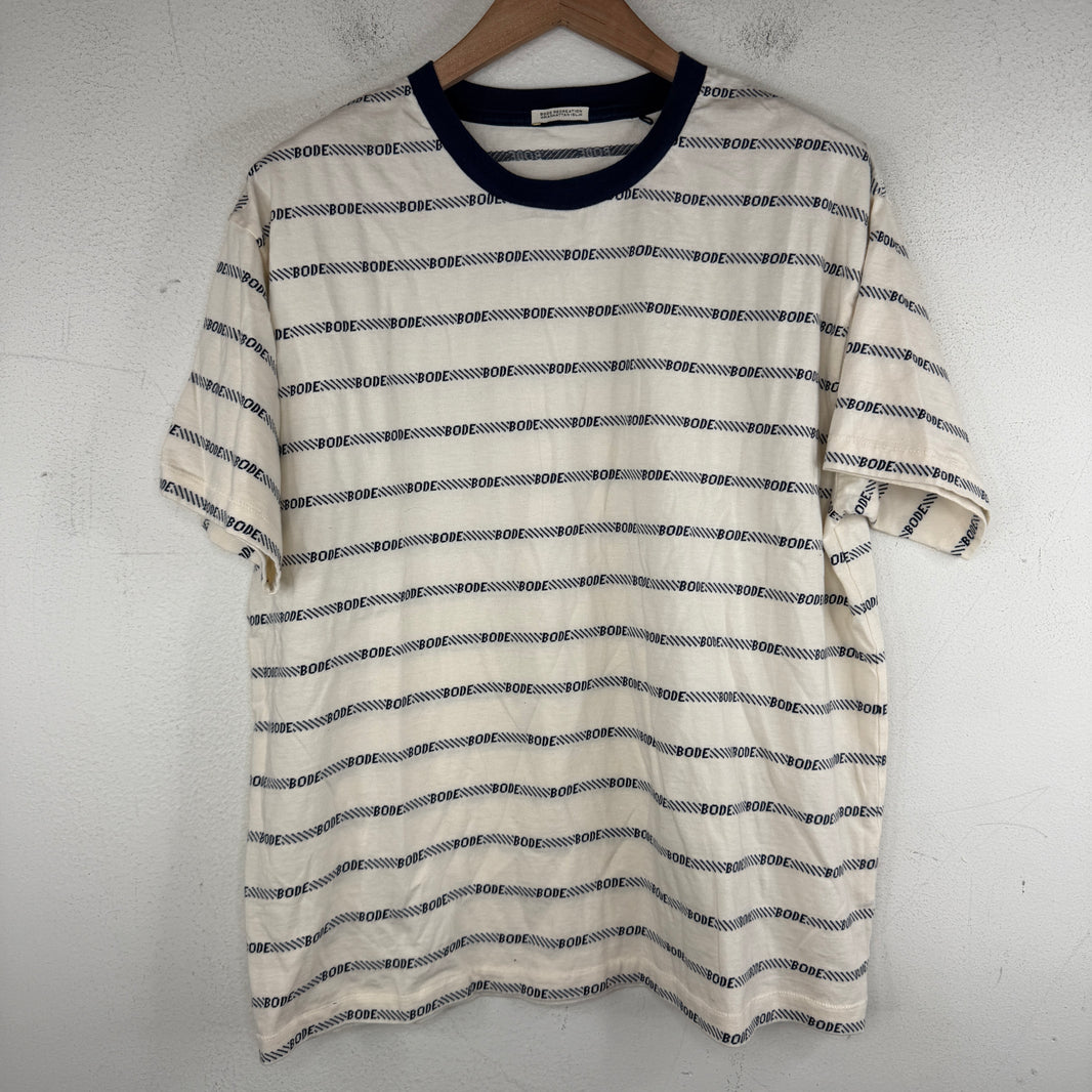 Bode Recreation Striped Logo T-Shirt
