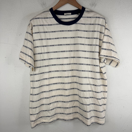 Bode Recreation Striped Logo T-Shirt
