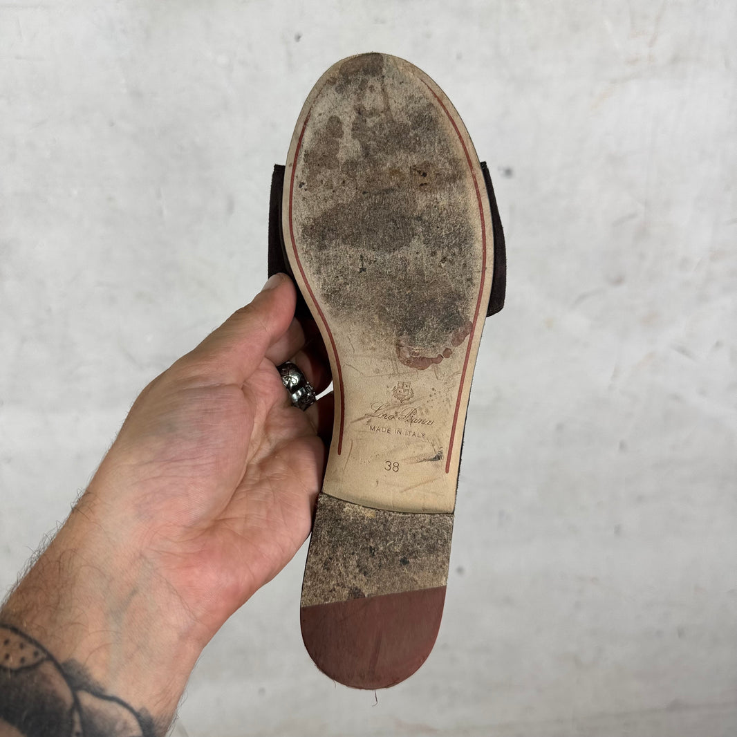 Loro Piana Suede Summer Charm Flats