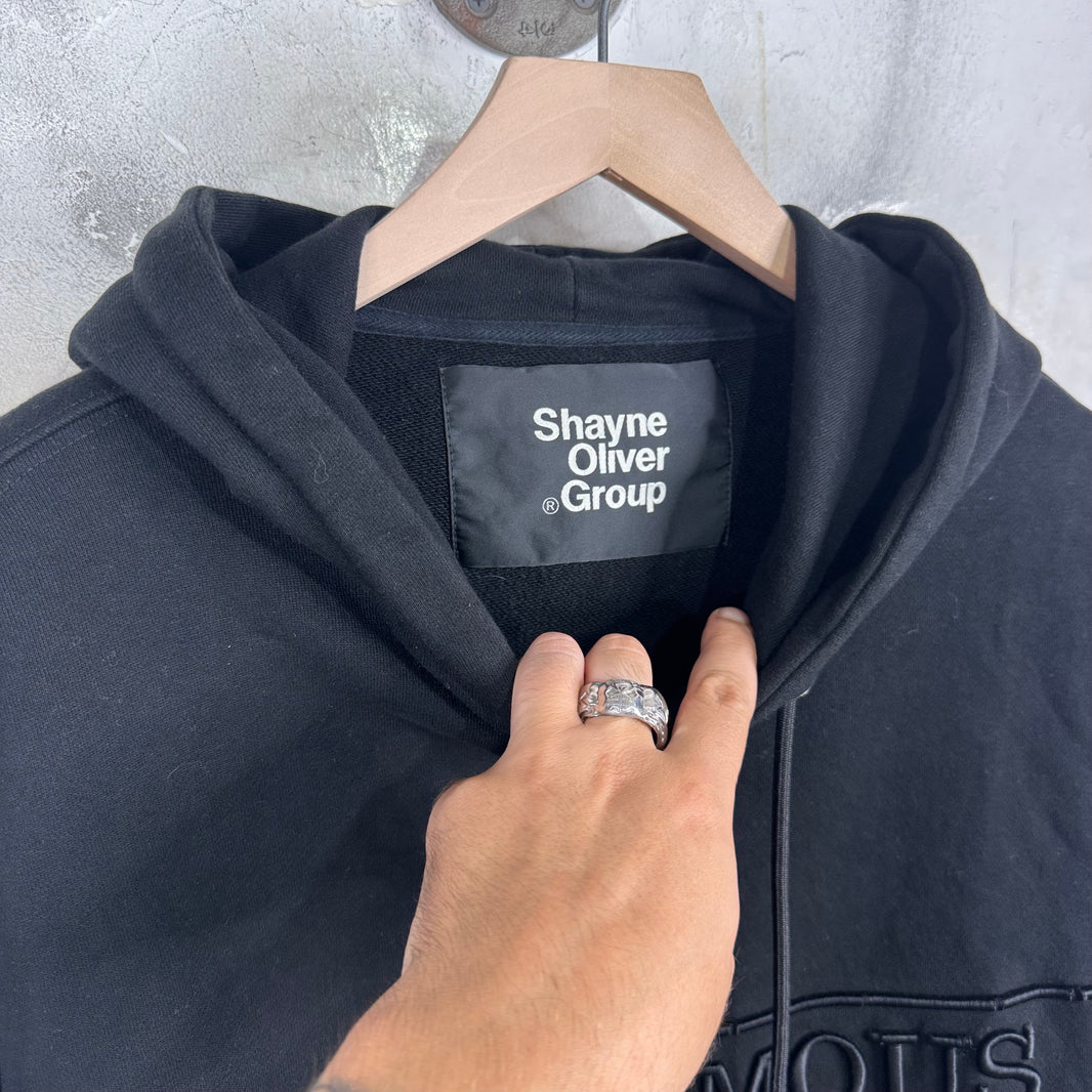 Anonymous Club Tonal Black Logo Hoodie