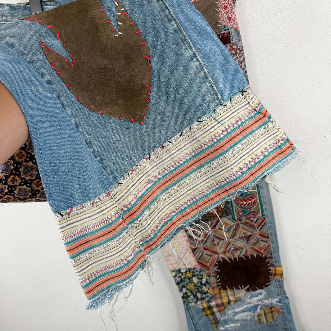 Kapital Patchwork Flared Jeans