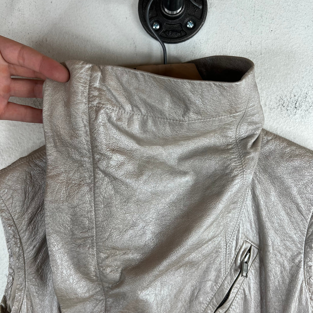 Rick Owens Silver Leather Vest