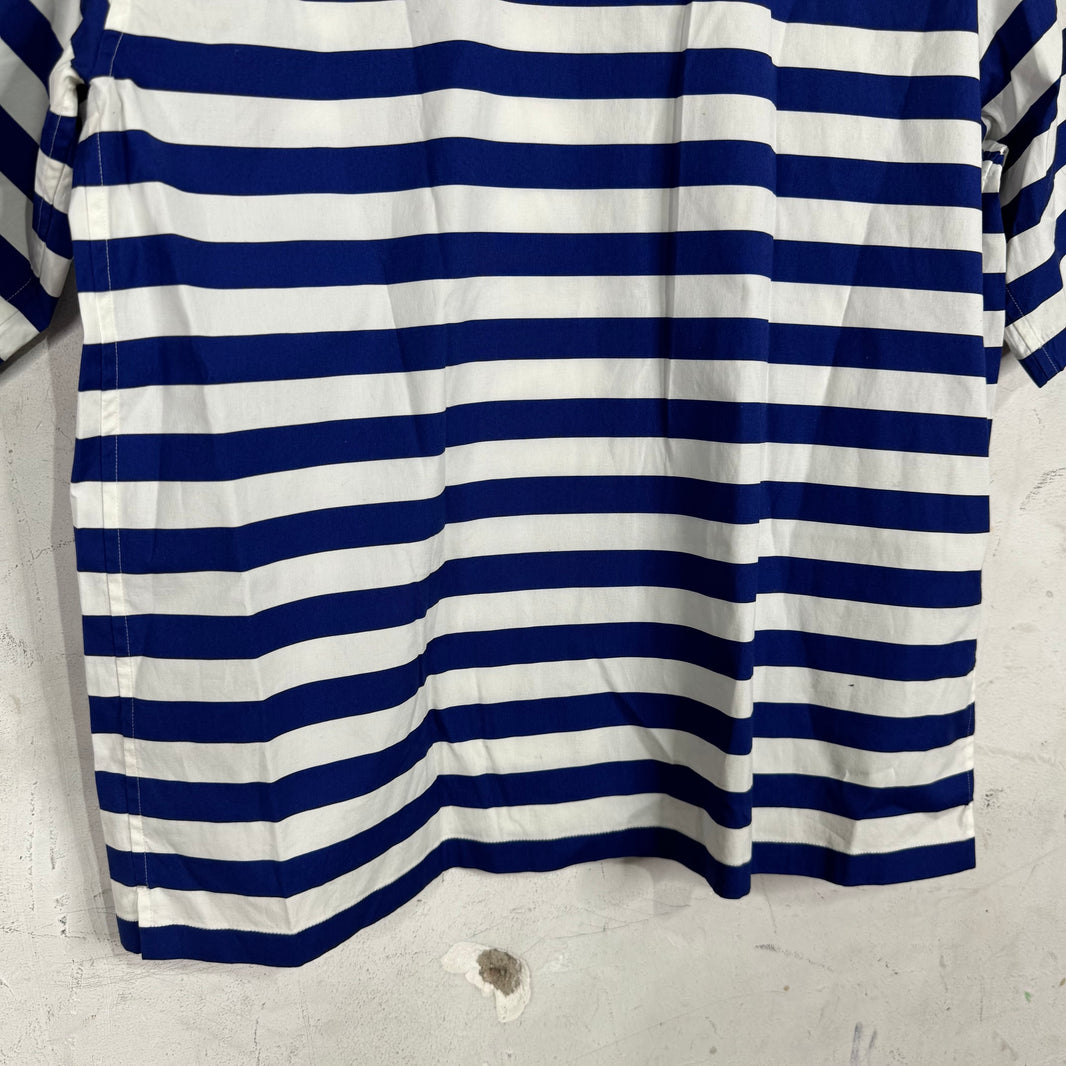 Prada Blue Striped Logo Shirt
