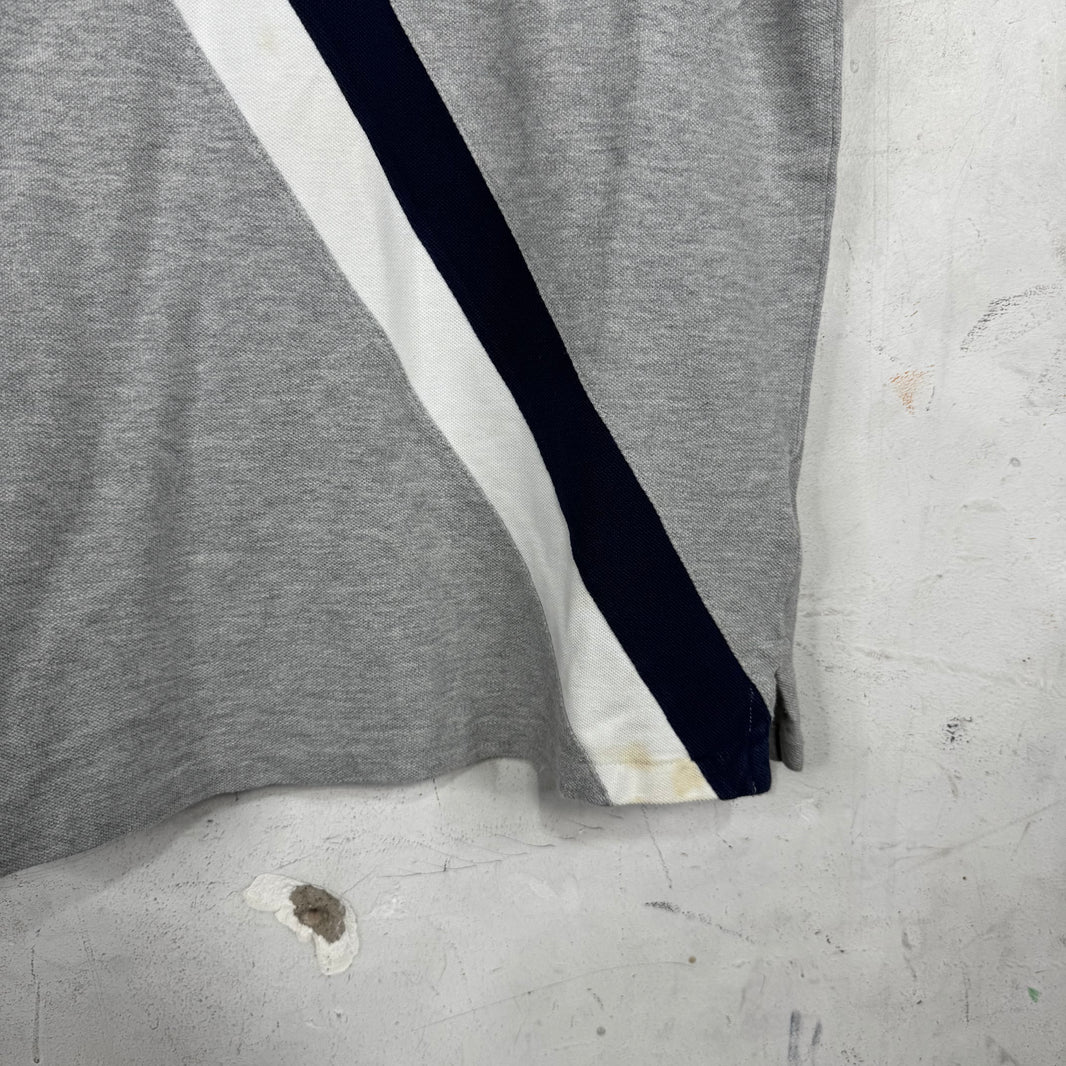 Ralph Lauren Grey Striped Crest Big Pony Polo