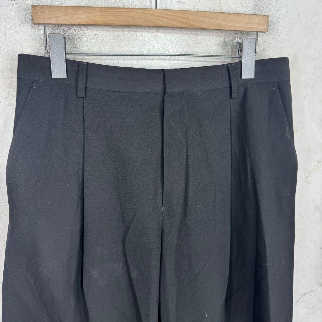 Dries Van Noten Black Wool Blend Trousers