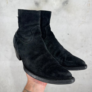 Saint Laurent Suede Lucas Boots