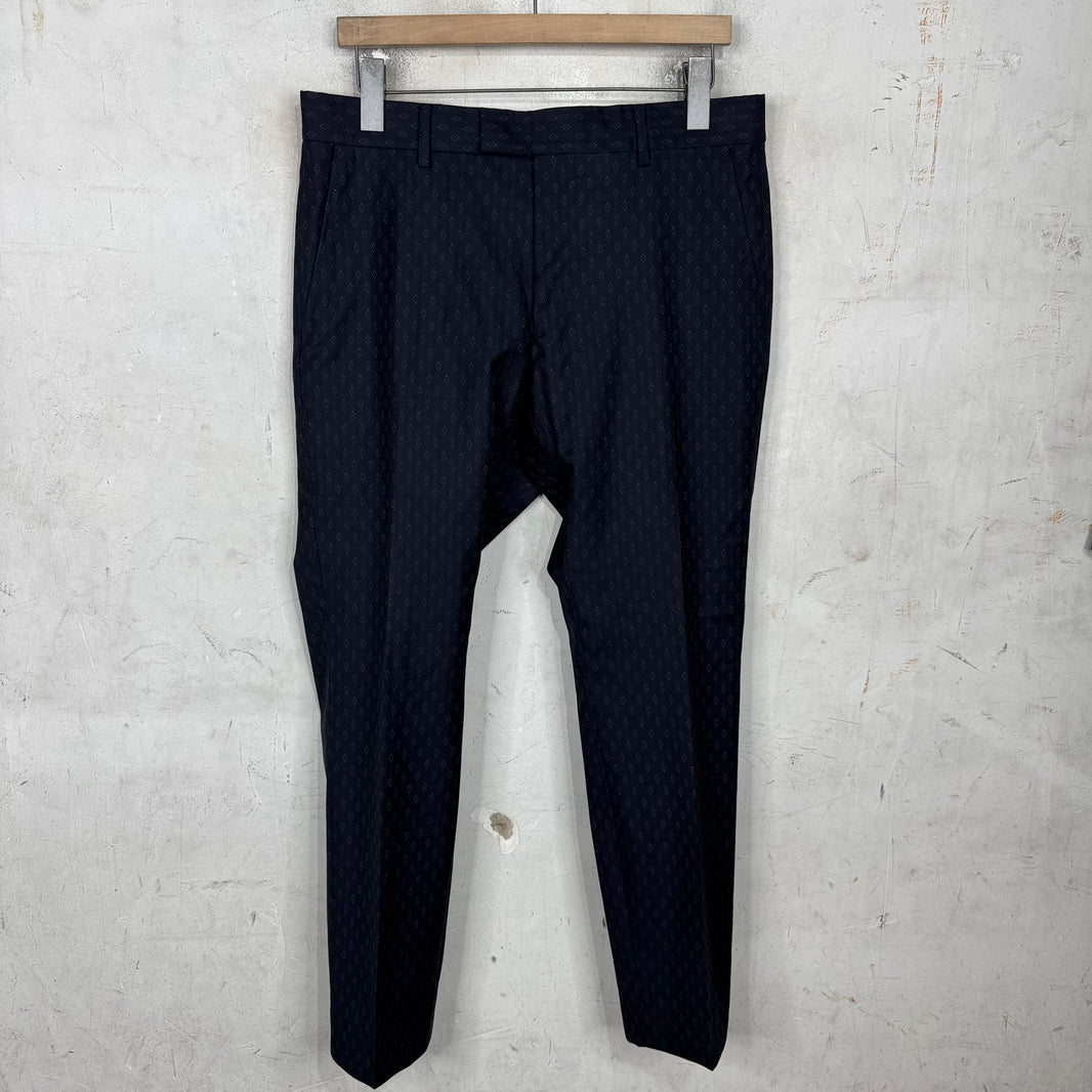 Gucci Diamond Weave Navy 2 Piece Suit Set