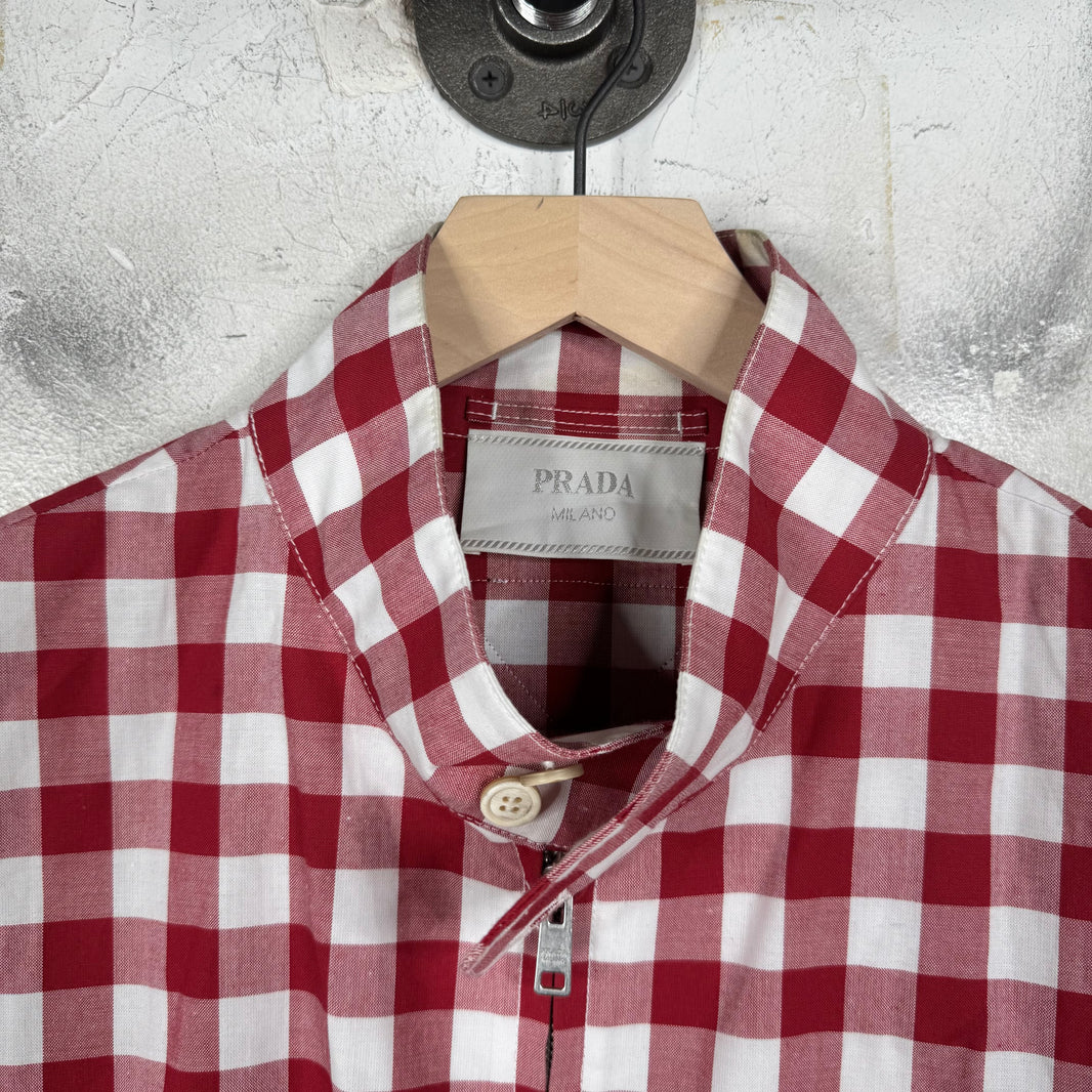 Prada Picnic Plaid Work Jacket