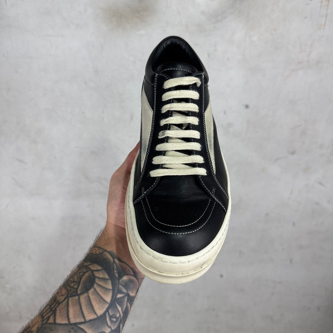 Rick Owens Black Leather Vans