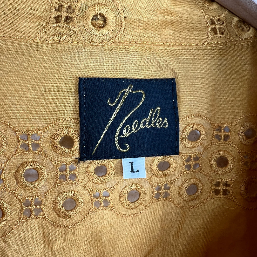 Needles Muatard Patterned Button Up Shirt