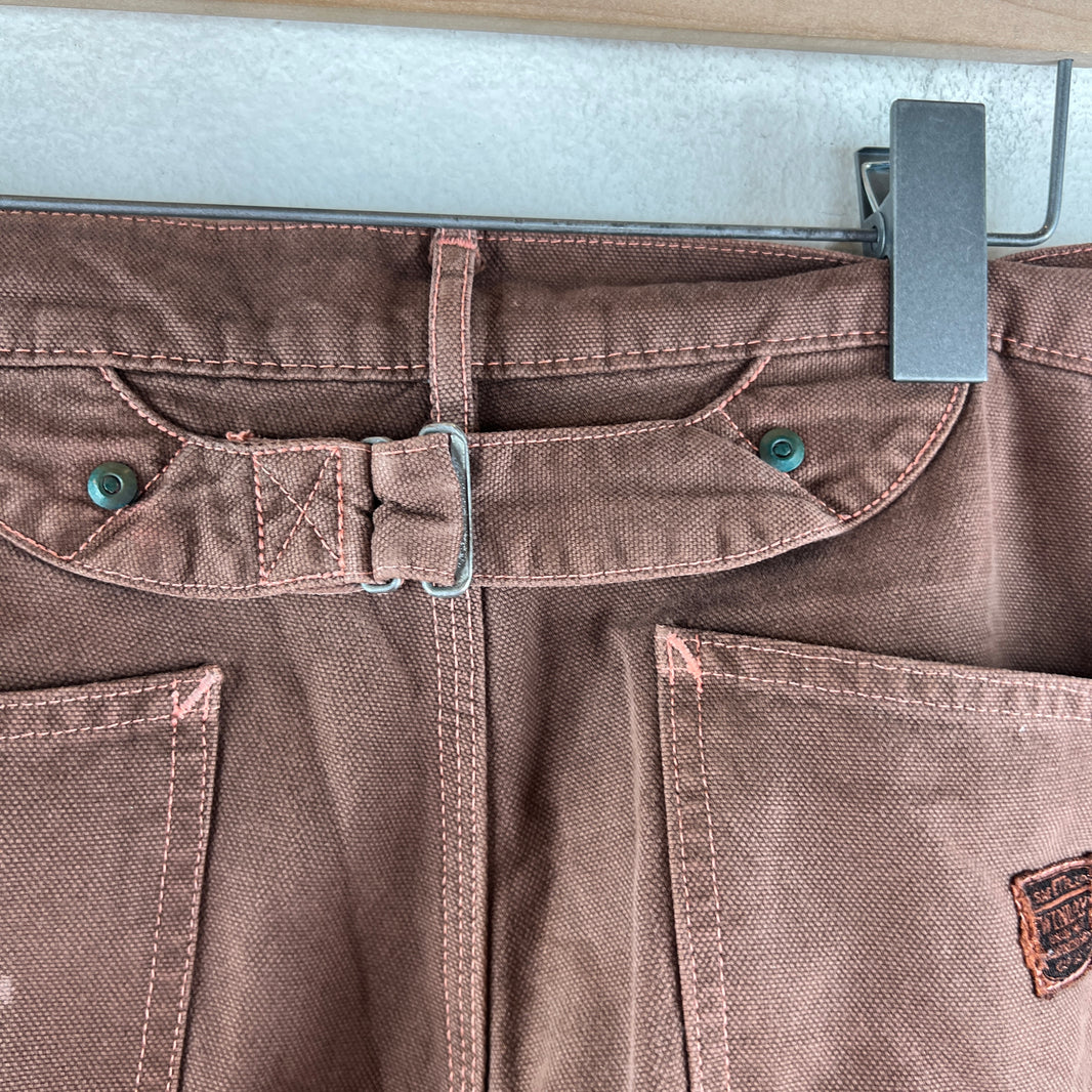 Kapital Red Buckleback Straight Leg Trousers