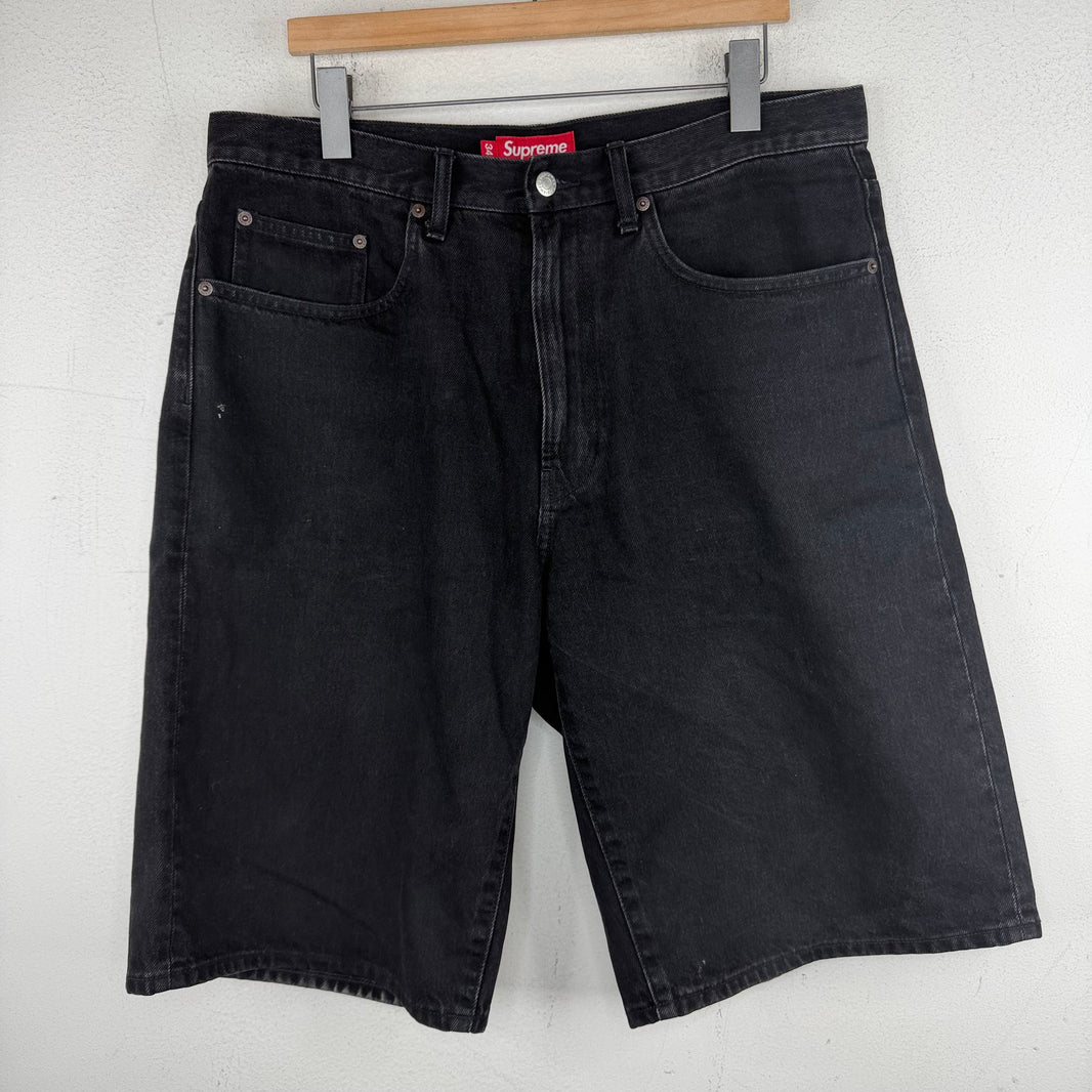 Supreme Black Baggy Jean Shorts