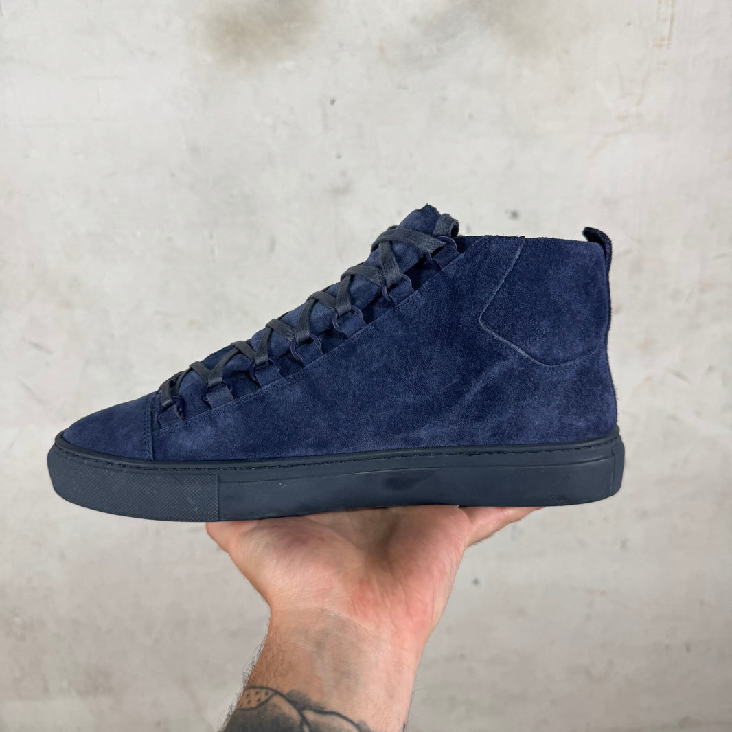 Balenciaga Navy Suede Arena Highs