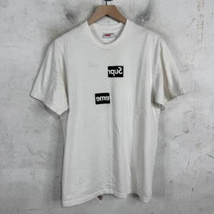 Supreme x CDG White Split Box Logo T-Shirt