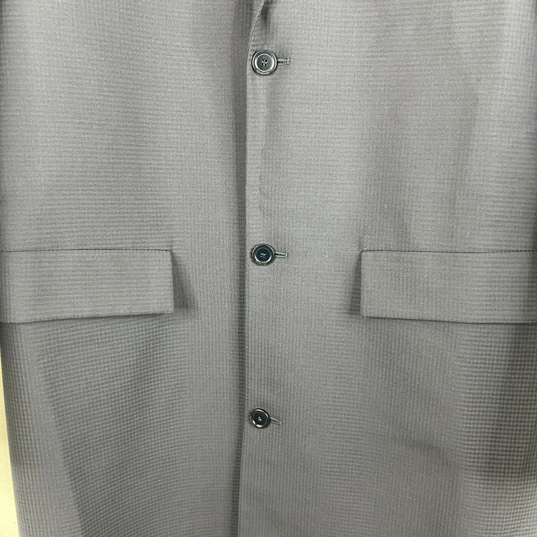 Balenciaga Checkered Single Breasted Trench Coat