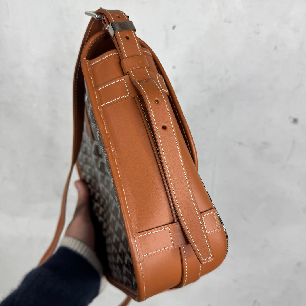 Goyard Brown Belvedere MM Messenger Bag
