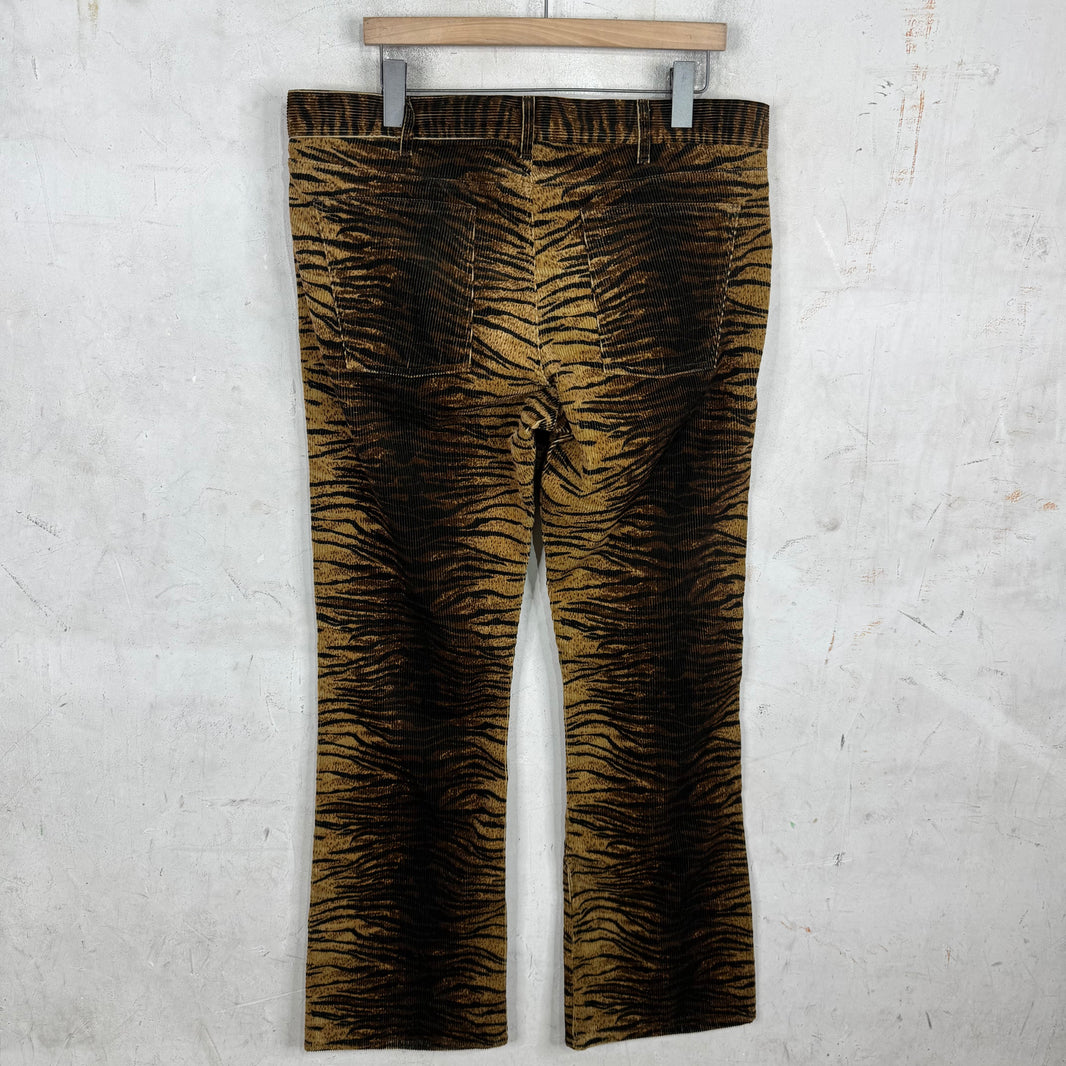 Celine Tiger Stripe Corduroy Flares