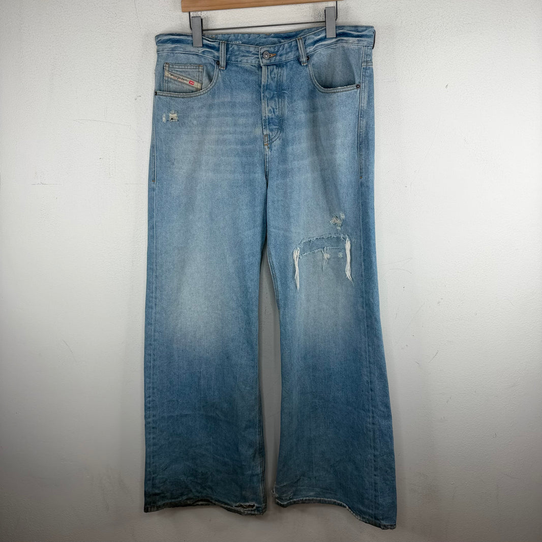 Diesel Baggy Blue Distressed Jeans