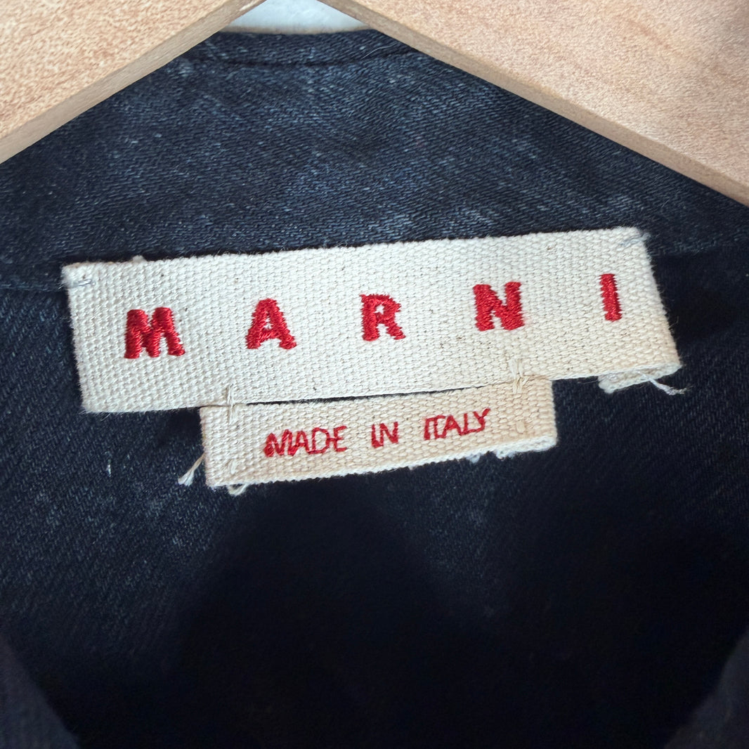 Marni Denim Stone Wash Button Up Over Shirt