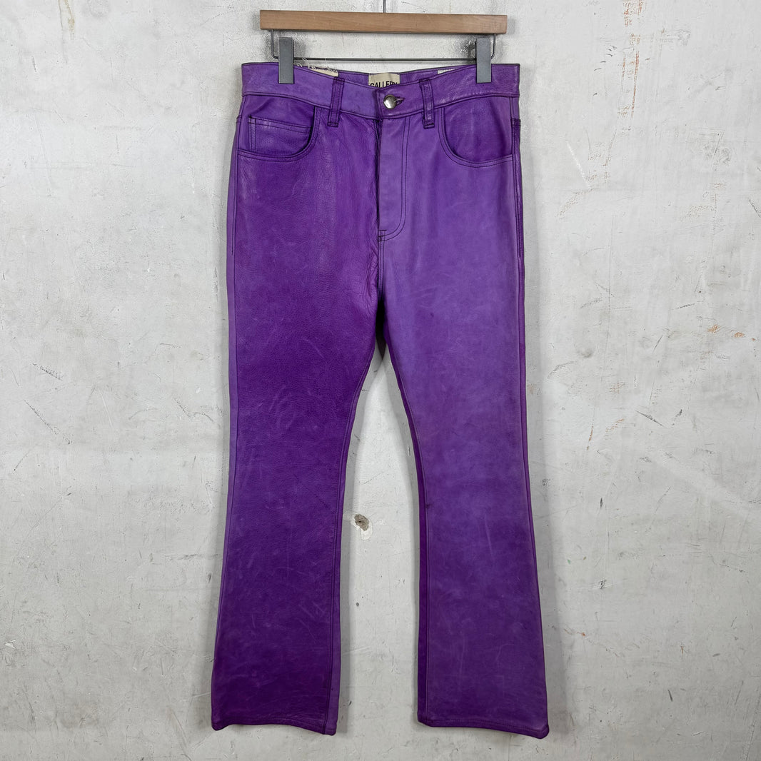 Gallery Dept Purple Leather Flared Pants