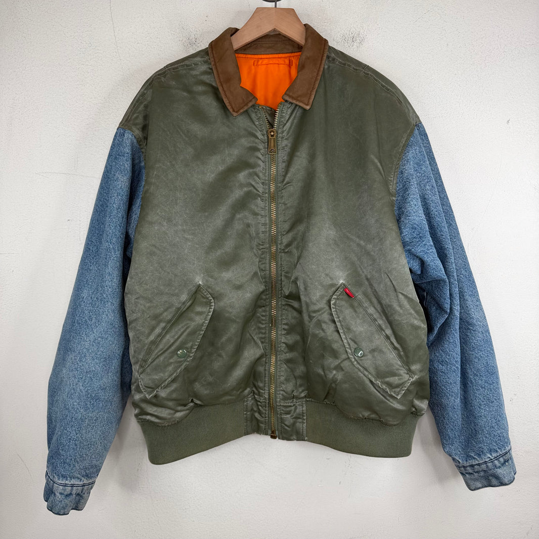 Supreme Denim Sleeve MA-1 Jacket