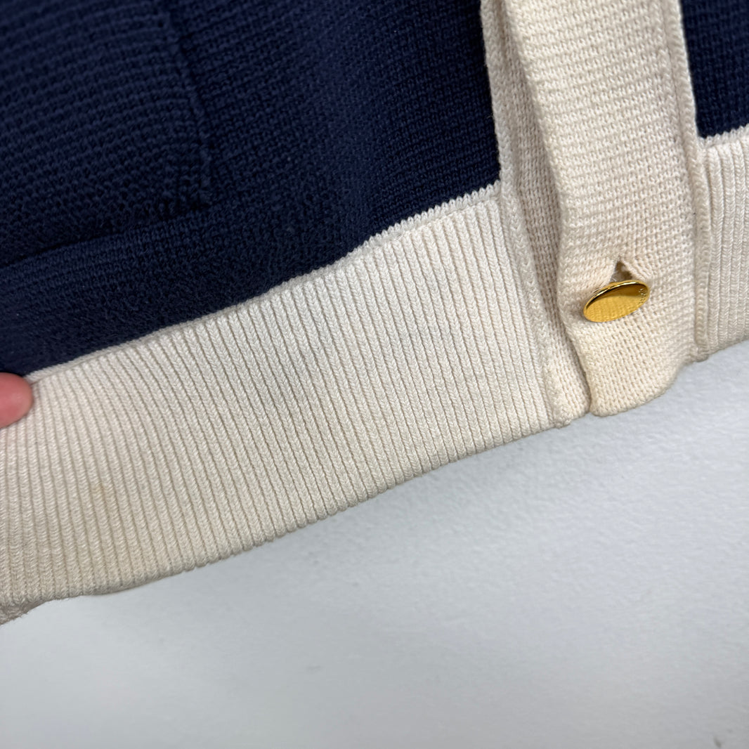 Gucci Navy Button-Up Knit Sweater