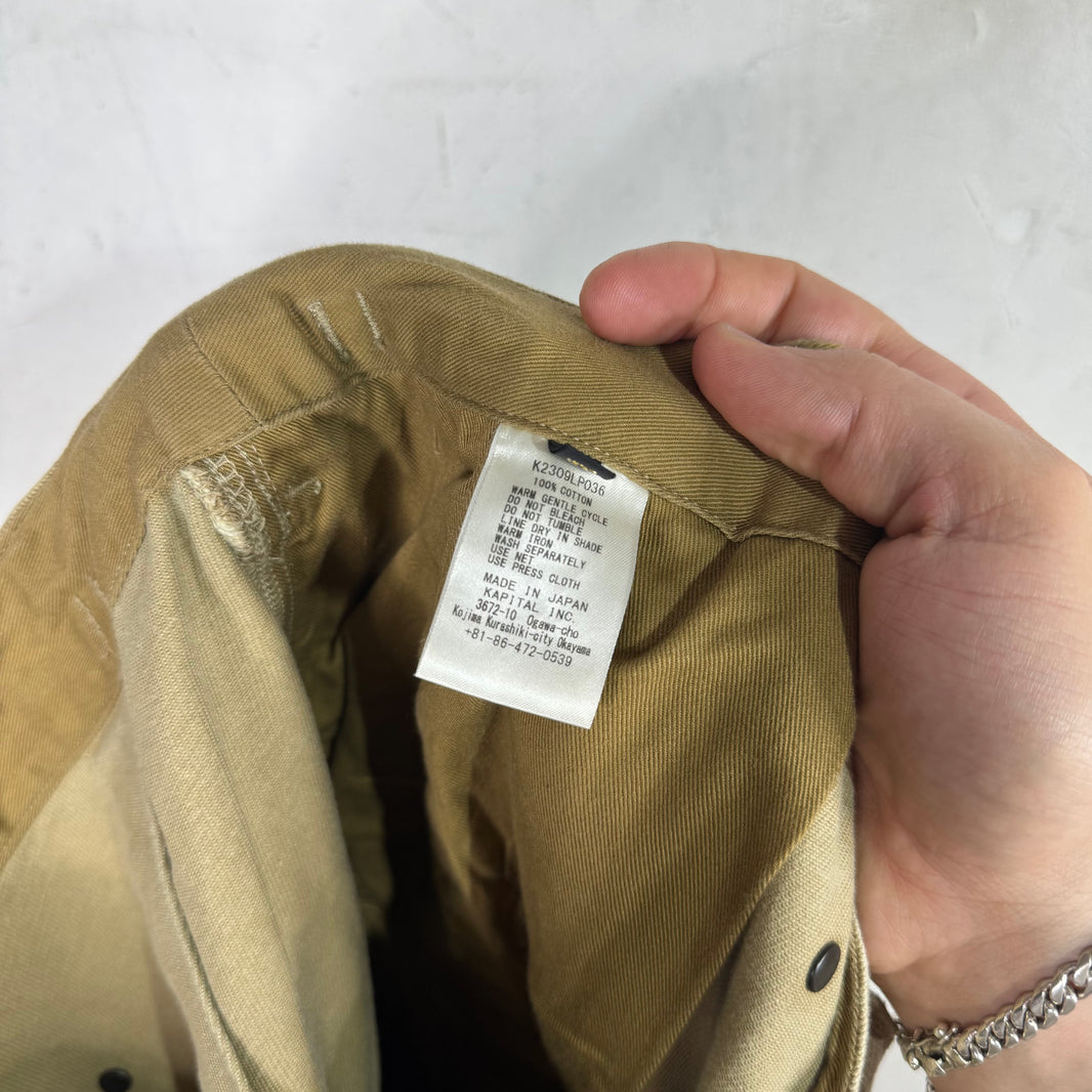 Kapital Heavy Canvas Wide Leg Cargo Pants