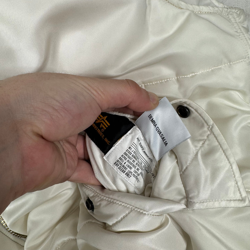 Vetements x Alpha Industries White Bomber Vest