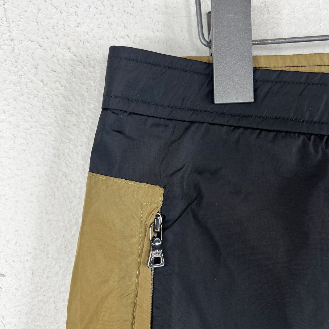 Prada Black/Brown Mini Swim Shorts